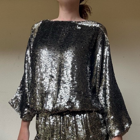 Haute Hippie Silver Sequin mini dress - Picture 4 of 11